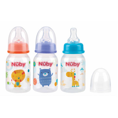 Nuby Printed Bottle / Slow Flow / Sn / 120ml