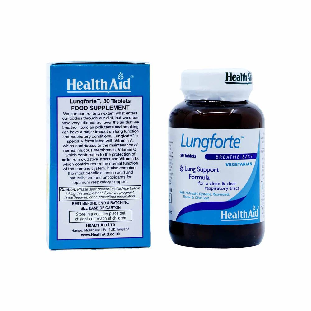 Health Aid Lungforte (Veg) Tabs 30'S