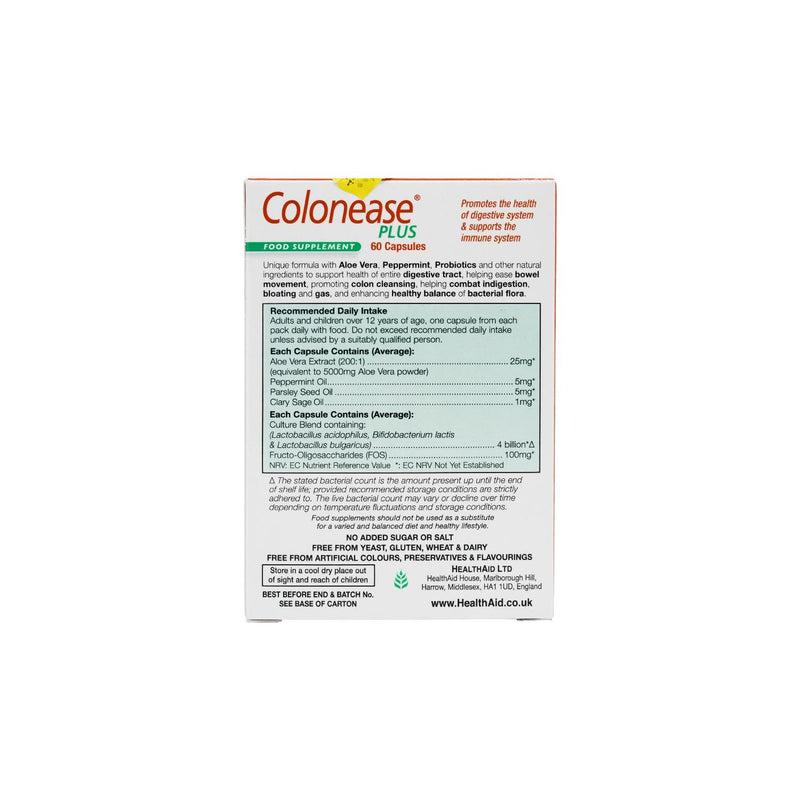 Health Aid Colonease Plus 60 Capsules