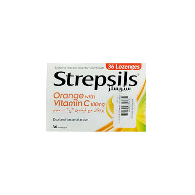 Strepsils Orange With Vit C Loz 36'S