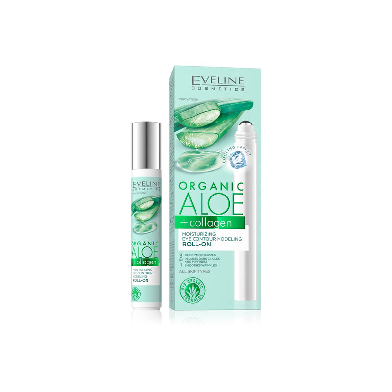 Eveline Org Aloe +Collagen Moist Eye Cont Modg Roll-On [F]