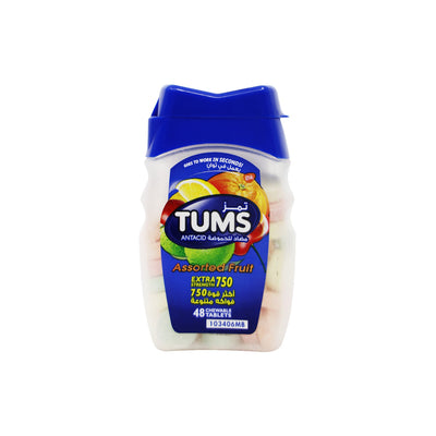 Tums Assorted Fruit 750Mg Tab 48'S