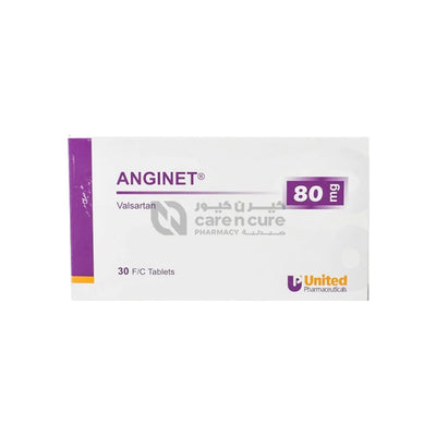 Anginet 80Mg Film Coated Tablet 30 pieces