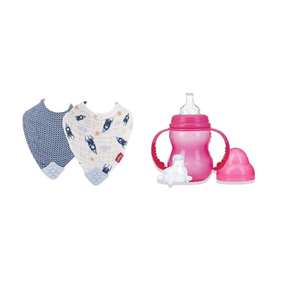 Nuby Dribble+Bottle 240 Ml 1+1 Offer Nuby Dribble+Bottle 240 Ml 1+1 Offer