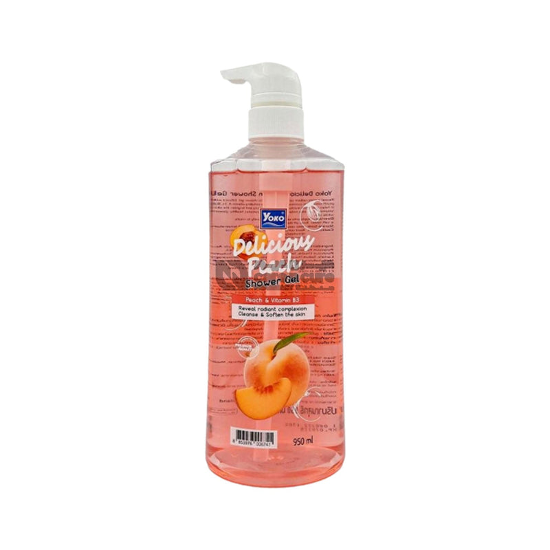 Yoko Delicious Peach Shower Gel 950ml (W/Shower Puff)