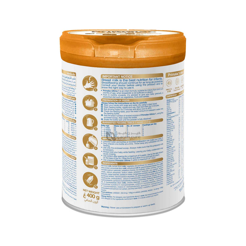 Buy Primalac Ultima 1 400gm Online at Best prices in Qatar | CarenCure ...
