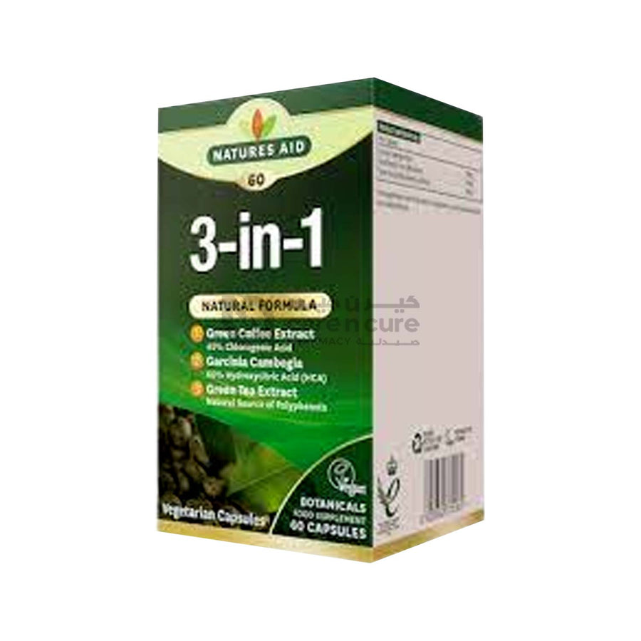 Nat Aid 3In1 Nat Green Coffee Garcinia Cambogia 60 Pieces