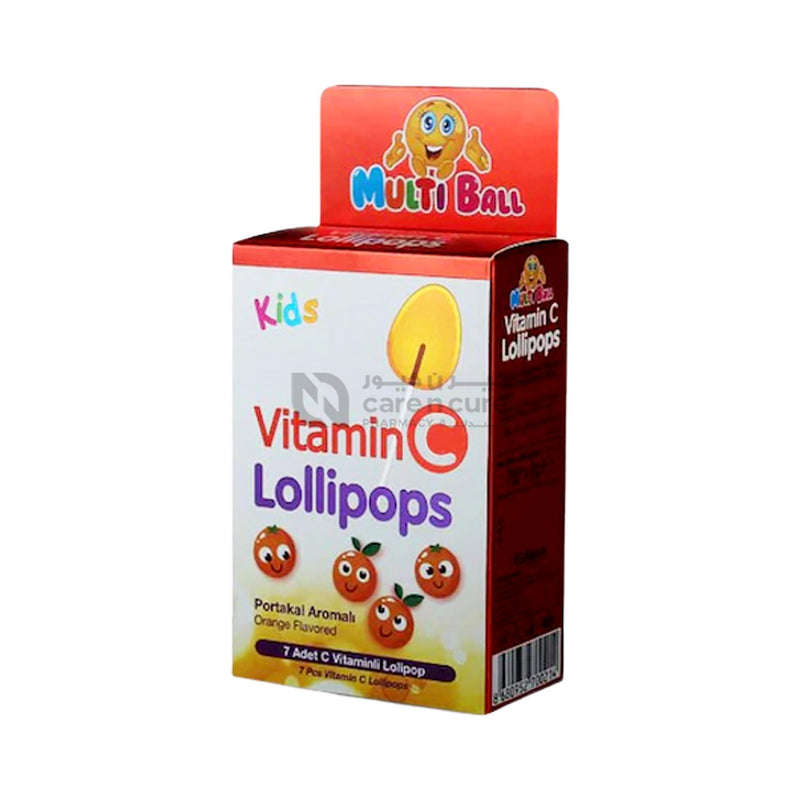 Multiball Kids Vitamin C Lollipops 7 Pieces
