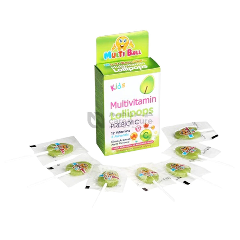 Multiball Kids Multivitamin Lollipop Prebiotic 7 Pieces