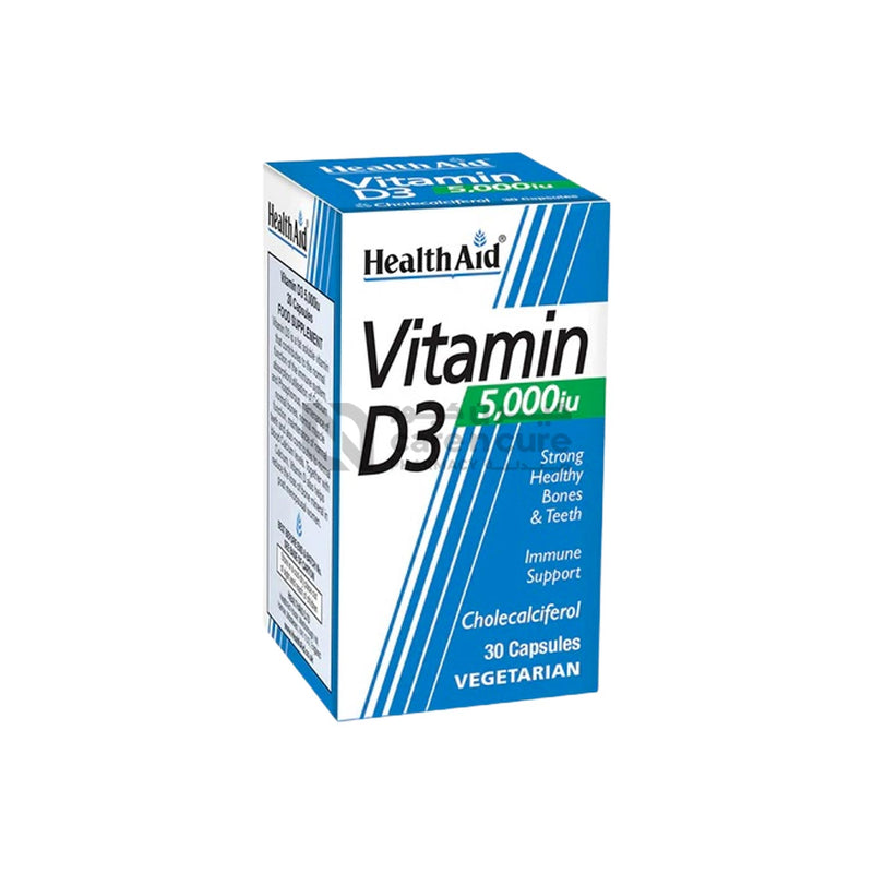 Health Aid Vitamin D3 5000 Iu 30 Pieces