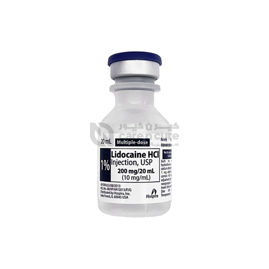 Lidocaine Hcl Inj 1% W/V Usp Vial 20ml